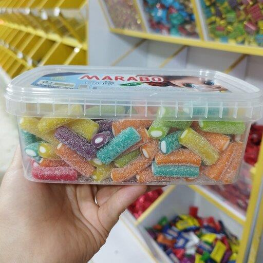 پاستیل لوله ای شکری بریده نرم و تازه بسته 800گرمی خالص محصول پلمپ